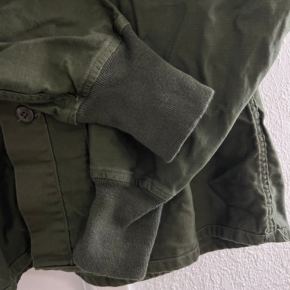 Vintage 70s US Army OG 107 Chemical Protective Shirt Liner Jacket - Men's Large - Picture 7 of 7